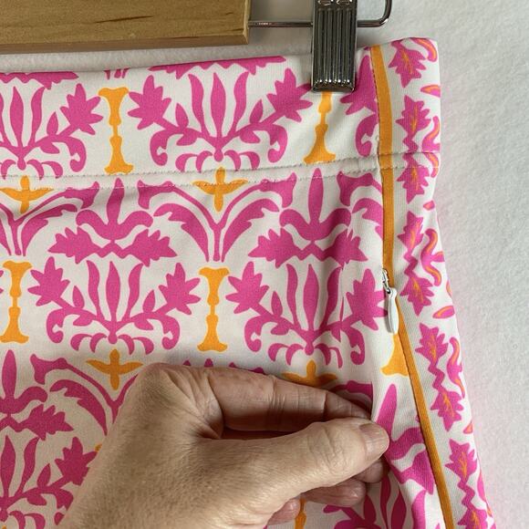 Gretchen Scott Womens Snappy Skort Sz S Preppy Resort Tennis Demask Print - Picture 2 of 15